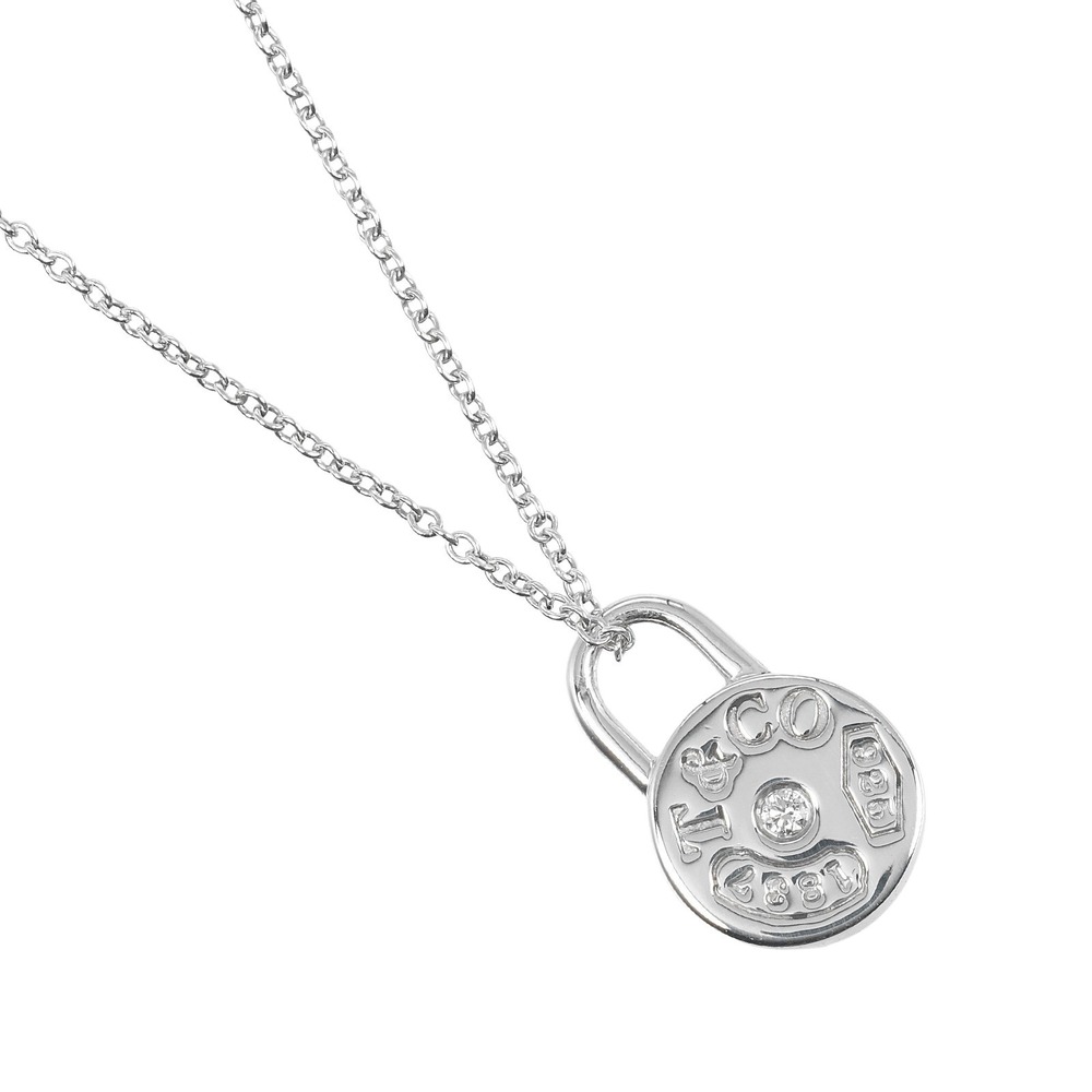 Tiffany Co Round Lock Necklace Sterling Silver